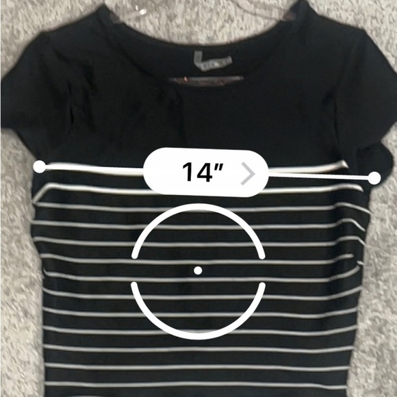 Vitamin A Deia Crop Black and White Striped Bikini Top - Sz L - Picture 8 of 8